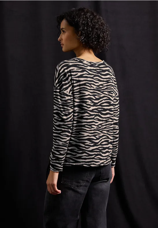 Kuscheliges Jacquard Shirt Black