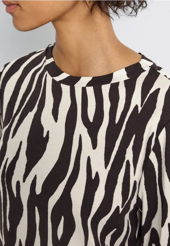 Basic Shirt met rimpels deep roast brown