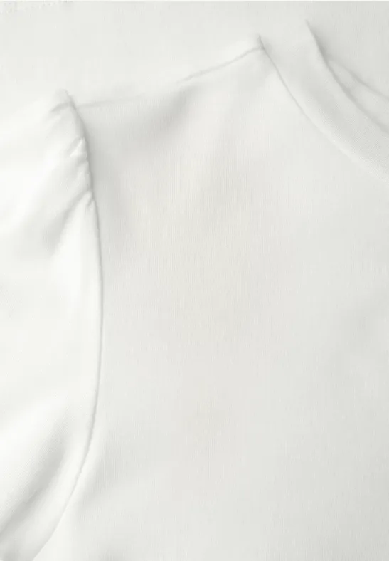 Basic Shirt met rimpels off white