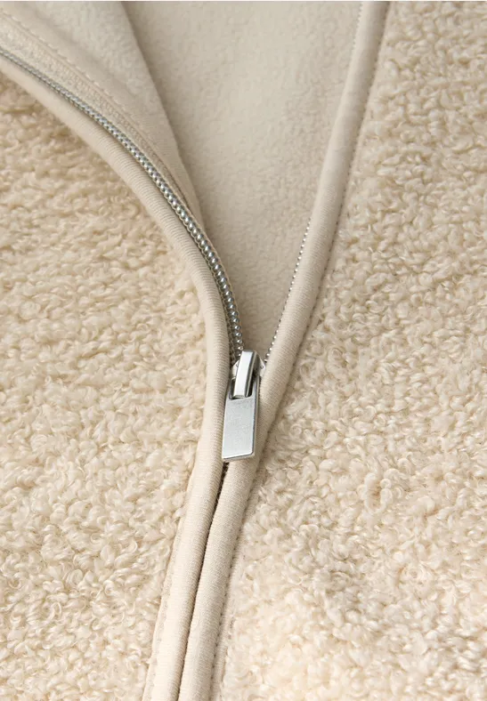 Teddyjas met capuchon Soft Fawn Beige