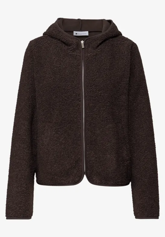 Veste Teddy avec capuche molten earth