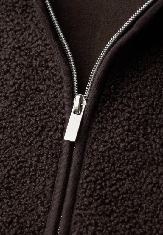 Veste Teddy avec capuche molten earth