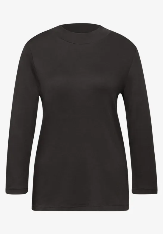 Basic col shirt darkest brown