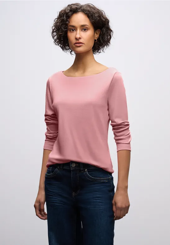 Basic shirt met lange mouwen powder pink