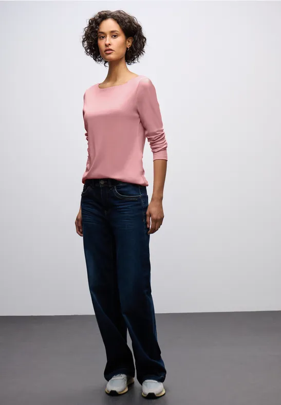 Basic shirt met lange mouwen powder pink