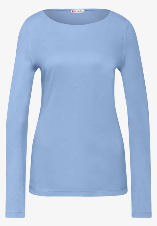 Basic shirt met lange mouwen null