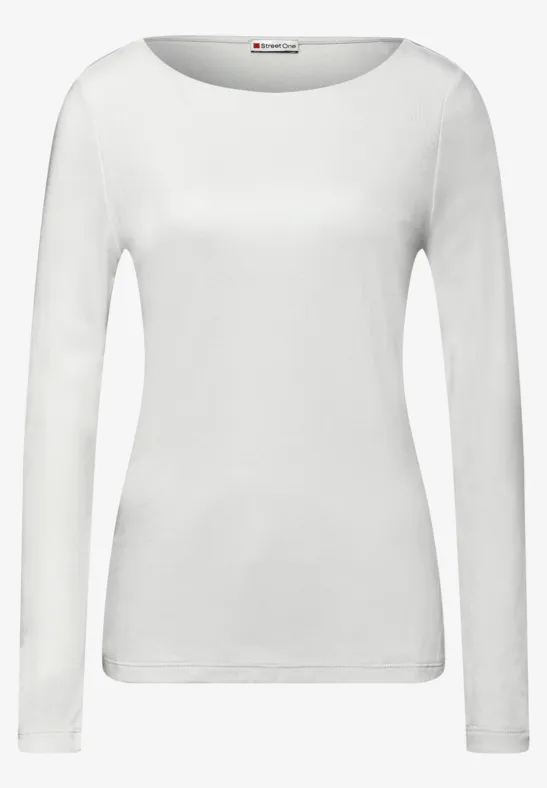 Basic shirt met lange mouwen null