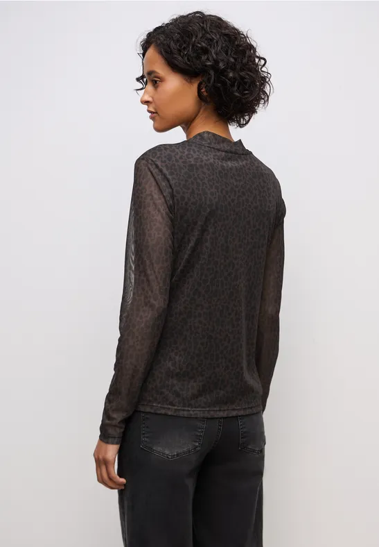 T-shirt en maille Leo darkest brown