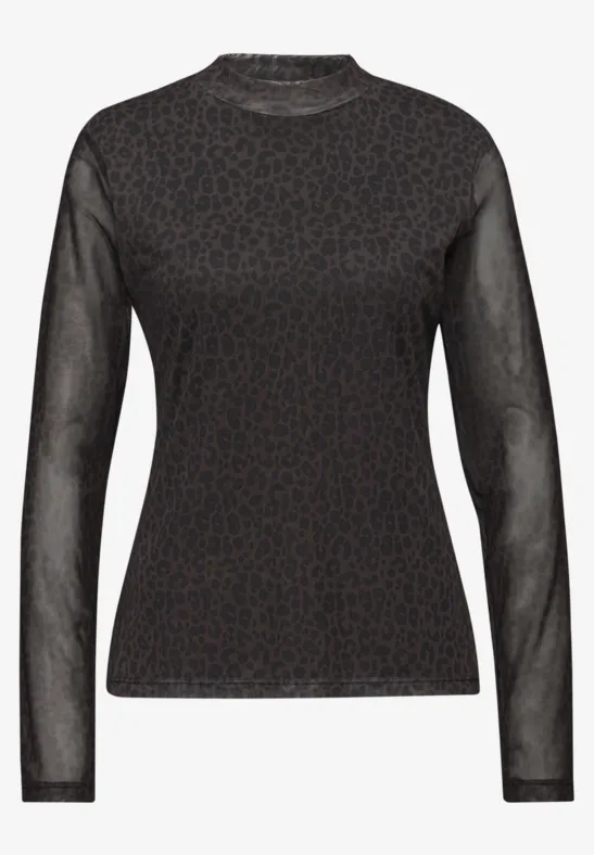 T-shirt en maille Leo darkest brown