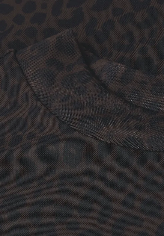 T-shirt en maille Leo darkest brown