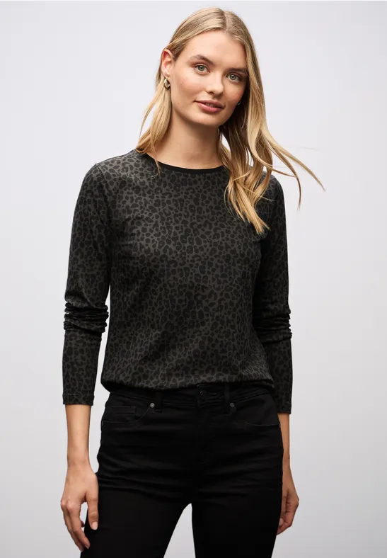 Shirt in leo look darkest brown