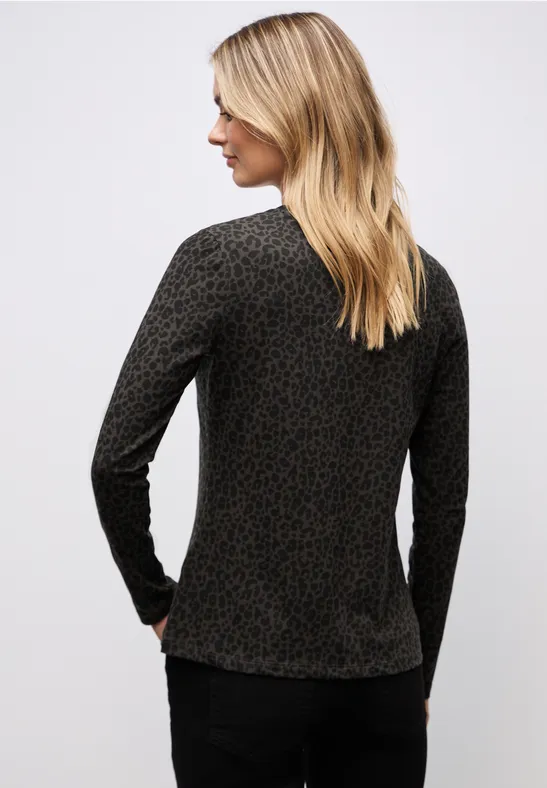 Shirt in leo look darkest brown