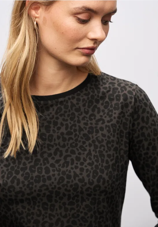 Shirt in leo look darkest brown