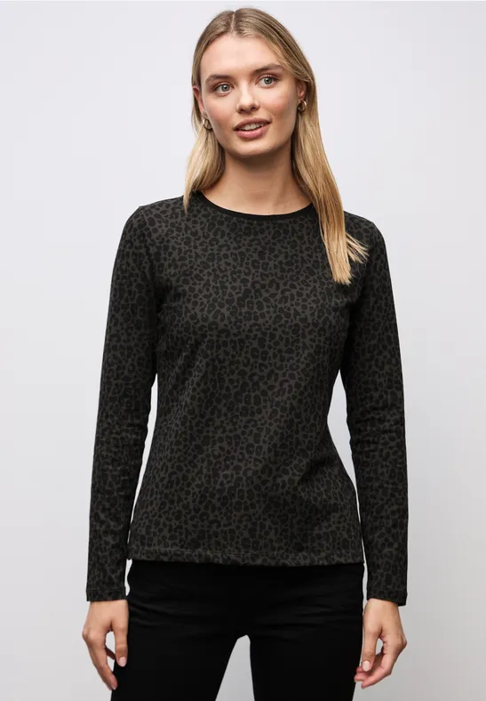 Shirt in leo look darkest brown