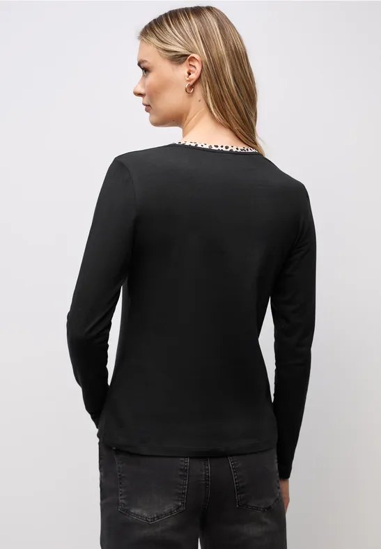 Shirt met leodetails Black