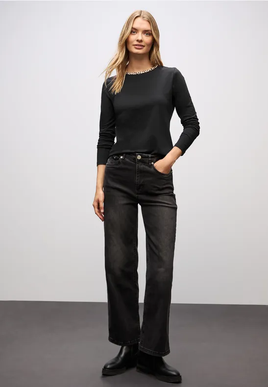 Shirt met leodetails Black