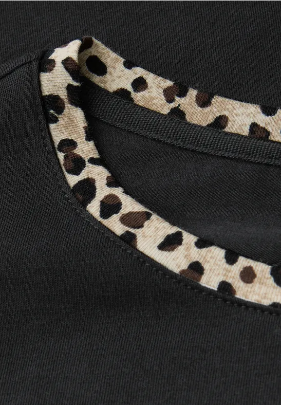 Shirt met leodetails Black