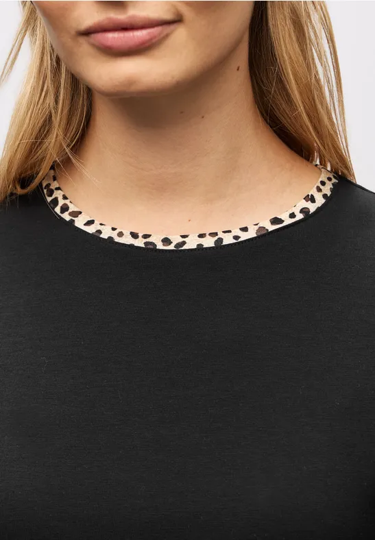 Shirt met leodetails Black