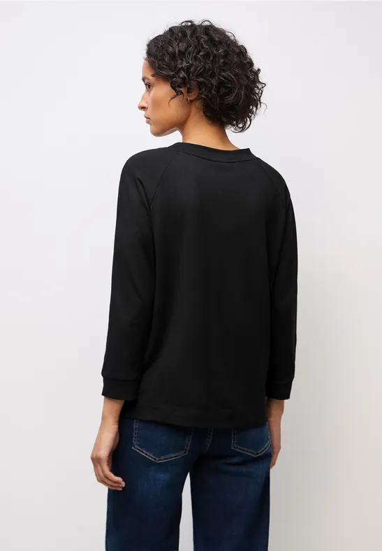 T-shirt avec bandes de galon léopard Black