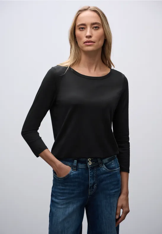 Shirt in lange stijl Black