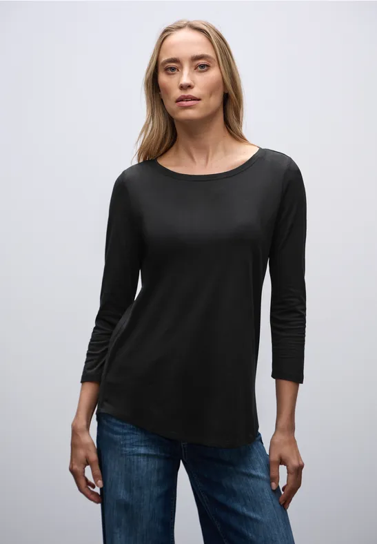 Shirt in lange stijl Black