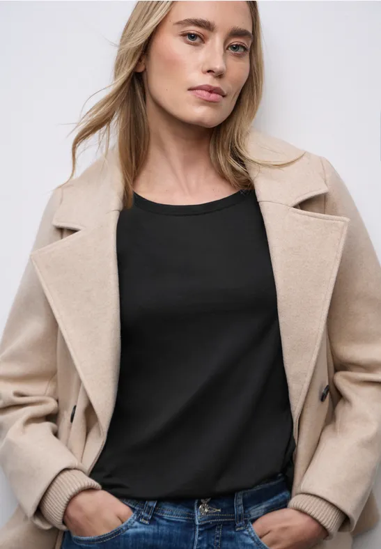 Shirt in lange stijl Black