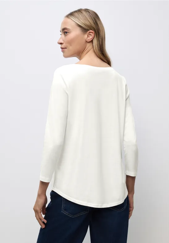 Shirt in lange stijl off white