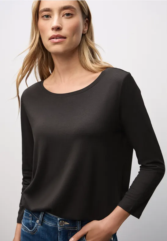 Chemise à manches longues darkest brown