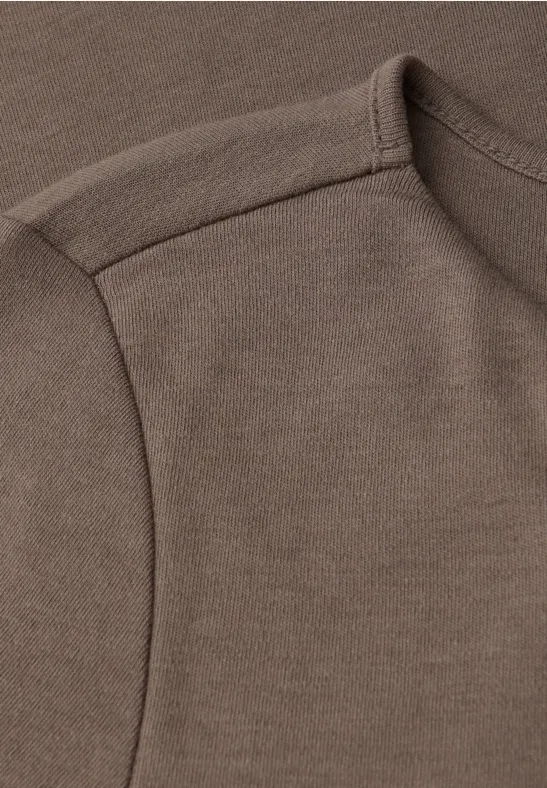 Basic shirt met lange mouwen silk brown
