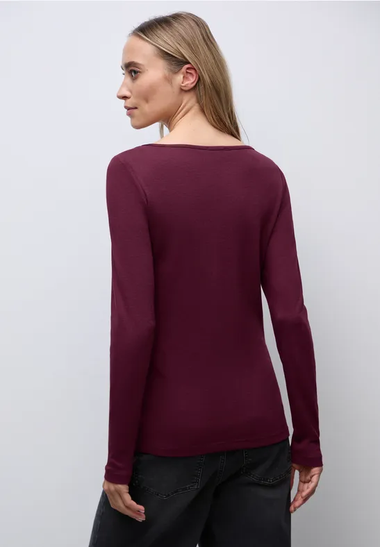 Basic shirt met lange mouwen noble red