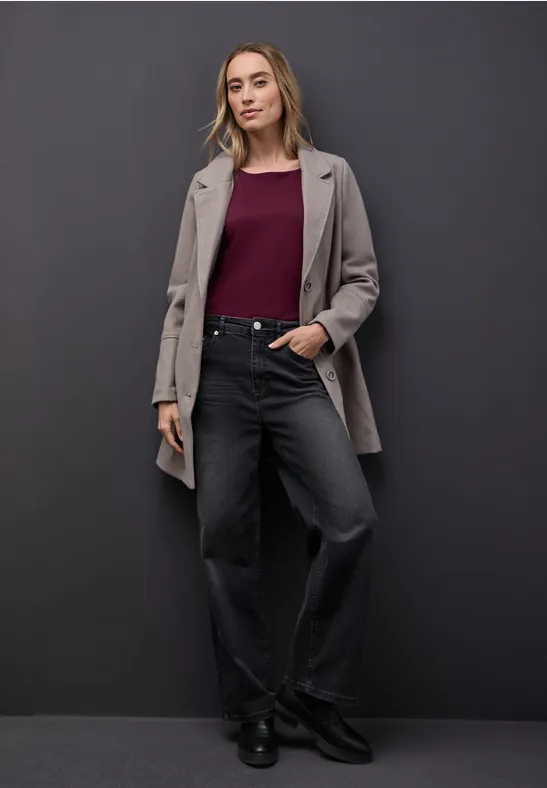 Basic shirt met lange mouwen noble red