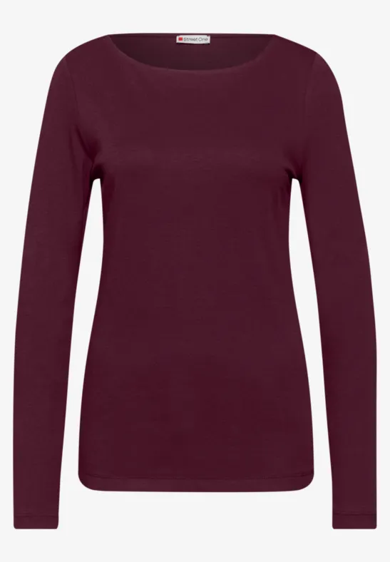 Basic shirt met lange mouwen noble red
