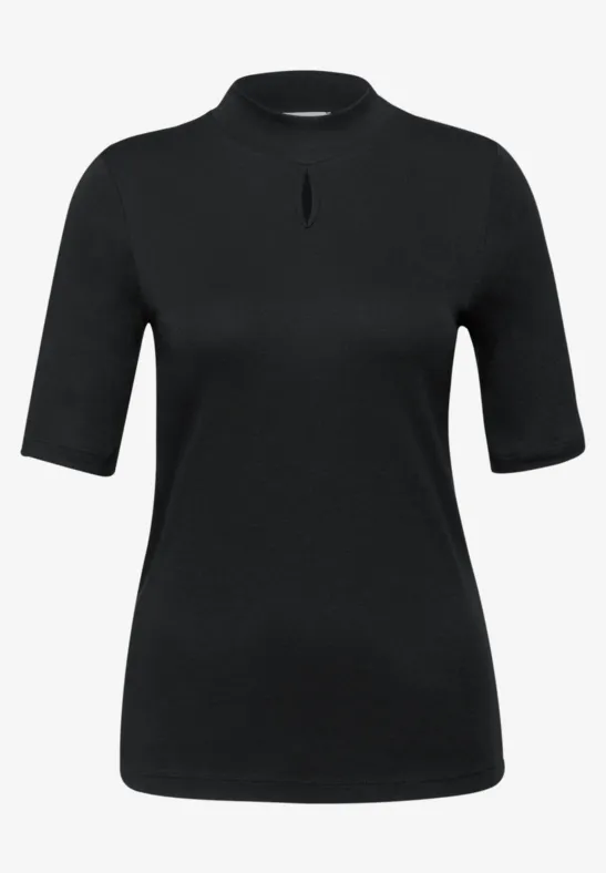Shirt met uitgesneden detail Black