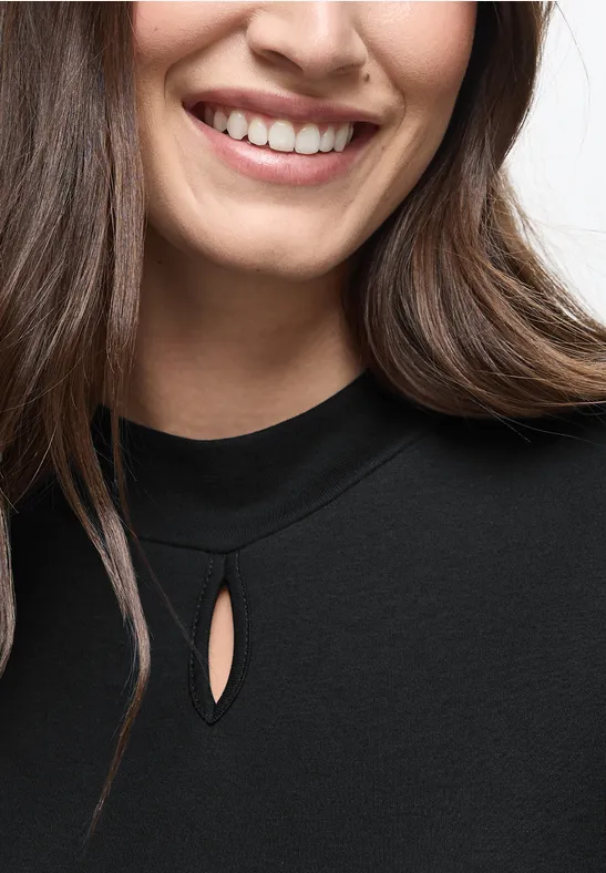 Shirt met uitgesneden detail Black