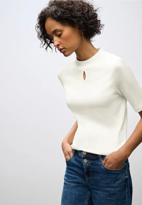 Shirt met uitgesneden detail off white