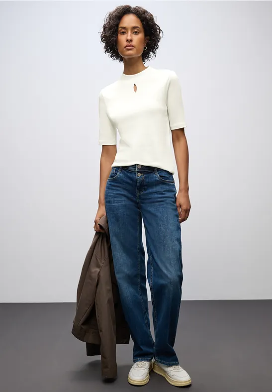 Shirt met uitgesneden detail off white