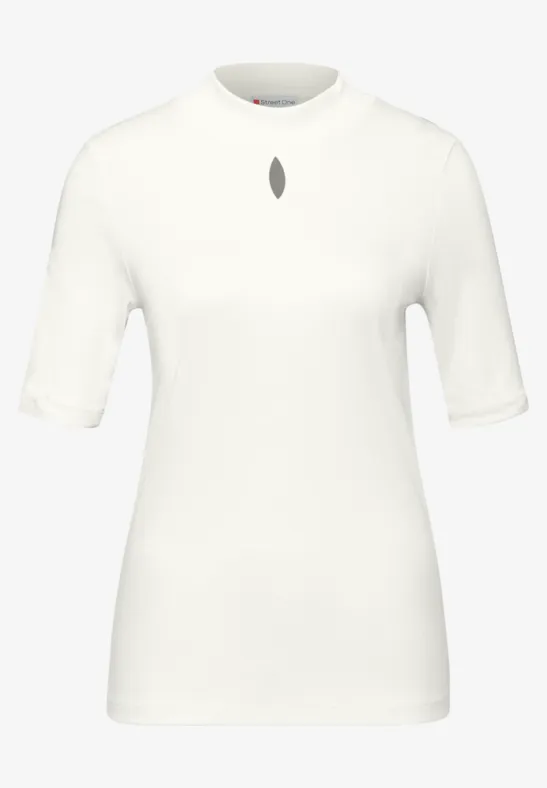 Shirt met uitgesneden detail off white