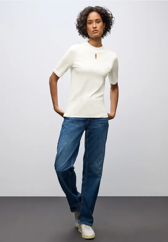 Shirt met uitgesneden detail off white
