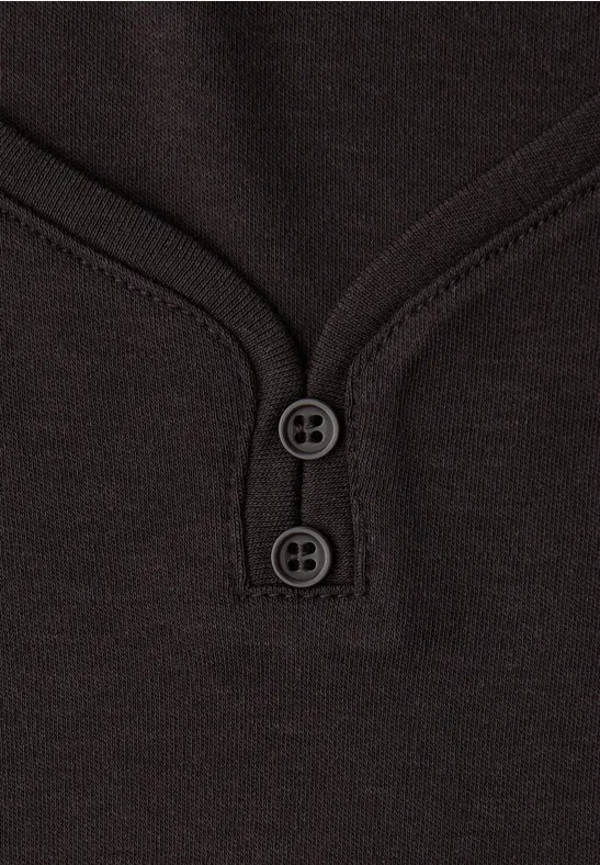 Top avec détail de boutons darkest brown