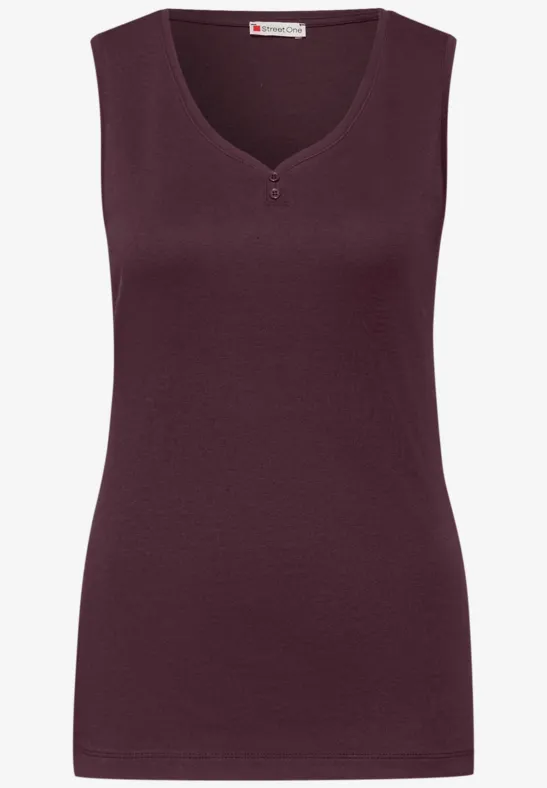 Top avec détail de boutons Jazz Berry