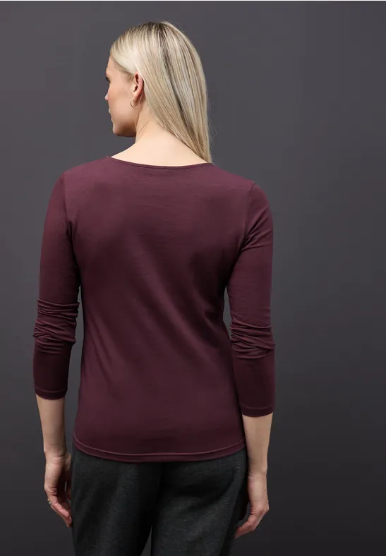 T-shirt avec détails en mesh Jazz Berry