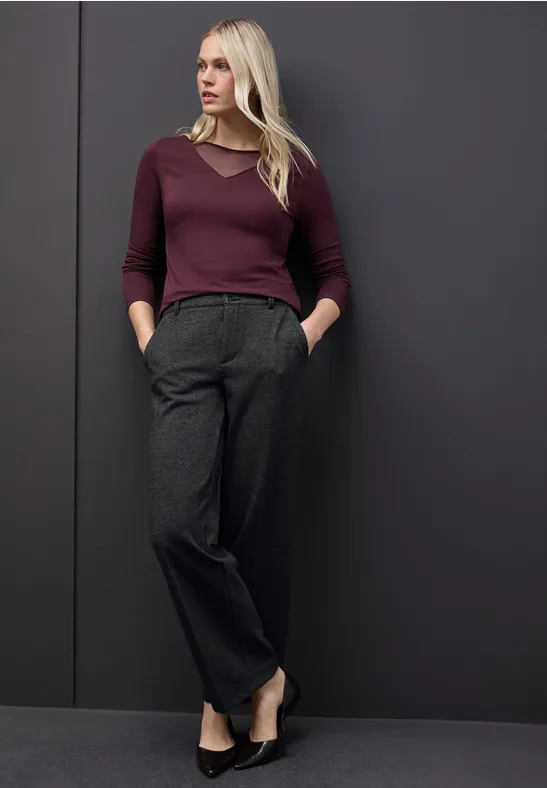 T-shirt avec détails en mesh Jazz Berry