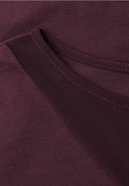 T-shirt avec détails en mesh Jazz Berry