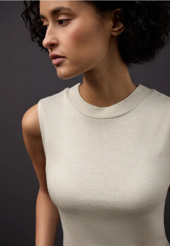 Top scintillant soft beige