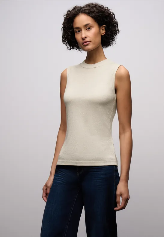 Top scintillant soft beige