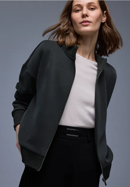 Silk-Look Jacke Black