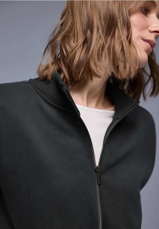 Silk-Look Jacke Black