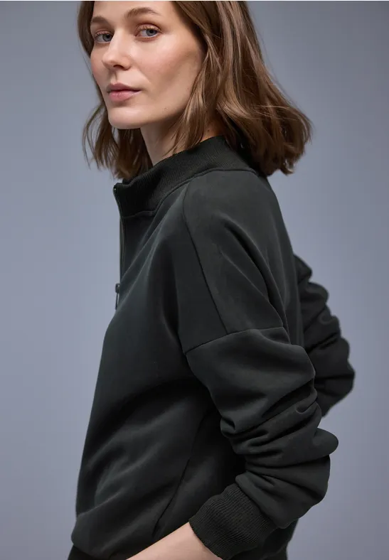 Silk-Look Jacke Black