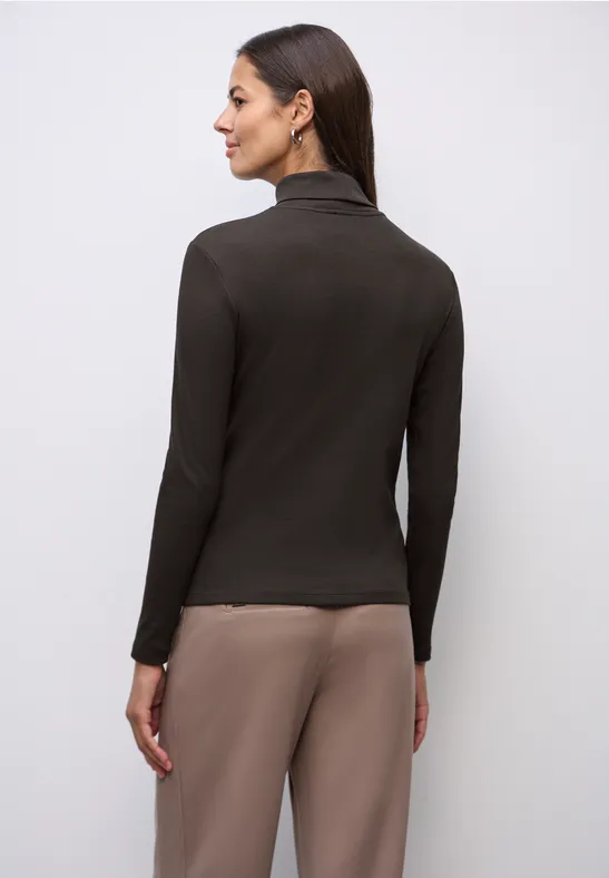 Col roulé basique darkest brown