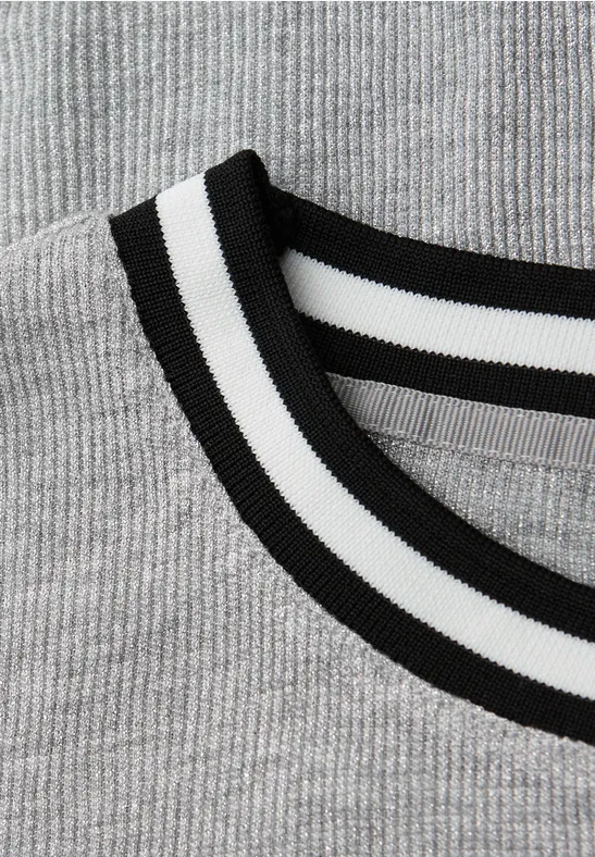 Glitzerndes T-Shirt pelican grey